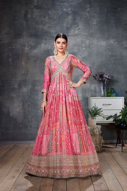 THE BLUSH PINK ANARKALI