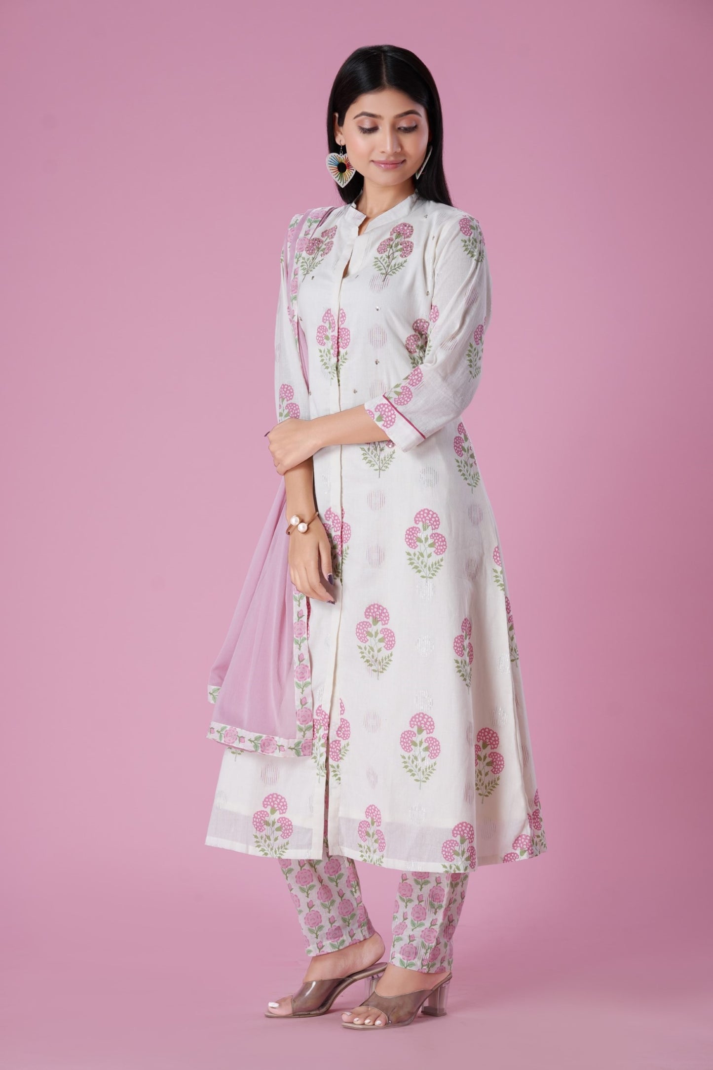 Hand Embroidred Cotton Suit Set